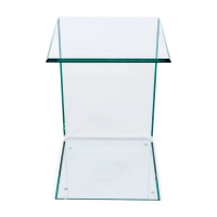 Mesa Ice Side | Mesa auxiliar y de centro en cristal templado