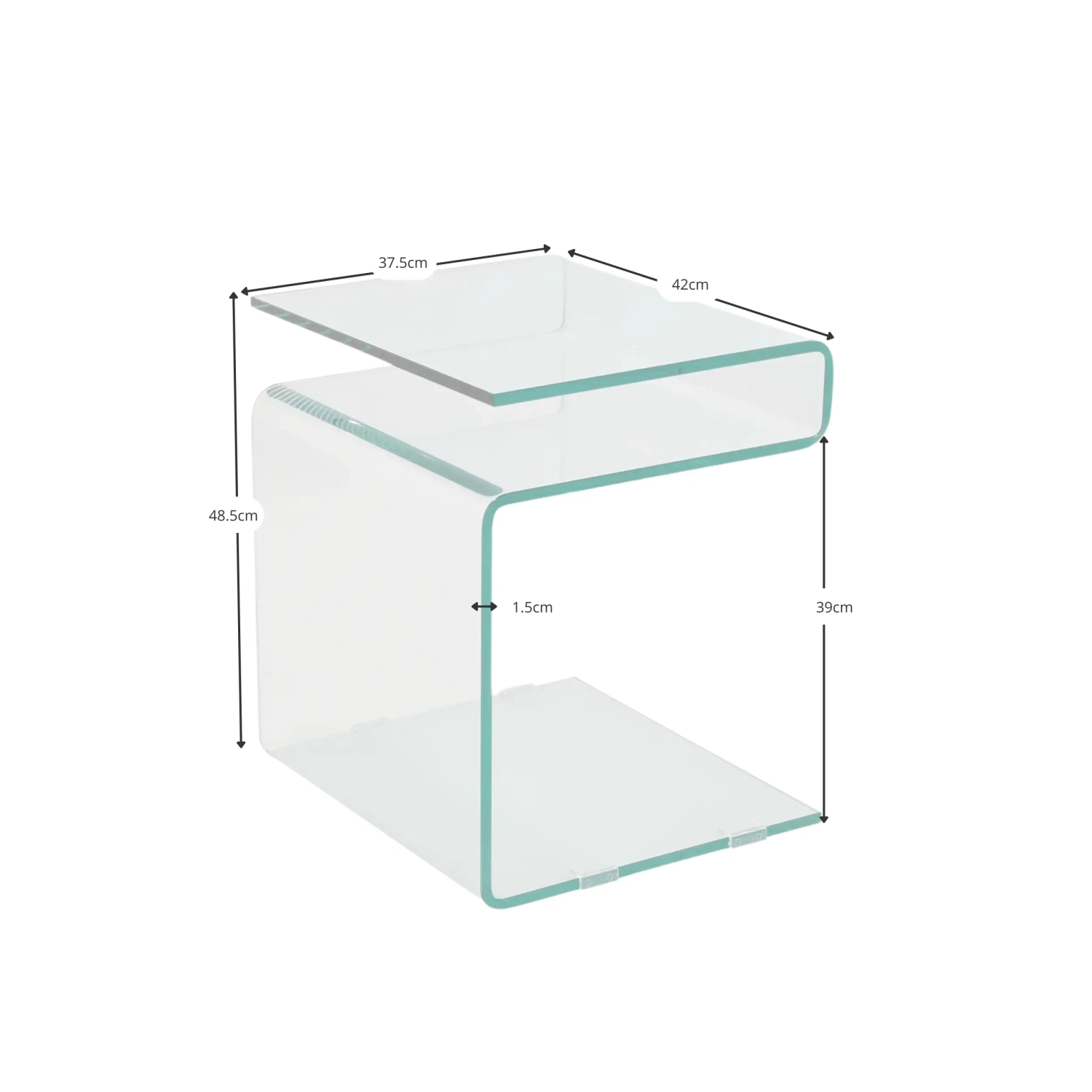 Winter Bijzettafel | Bijzet- en salontafel van gehard glas
