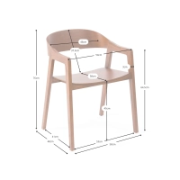 Stol i nordisk ek med armar Soho | Skandinavisk minimalistisk design