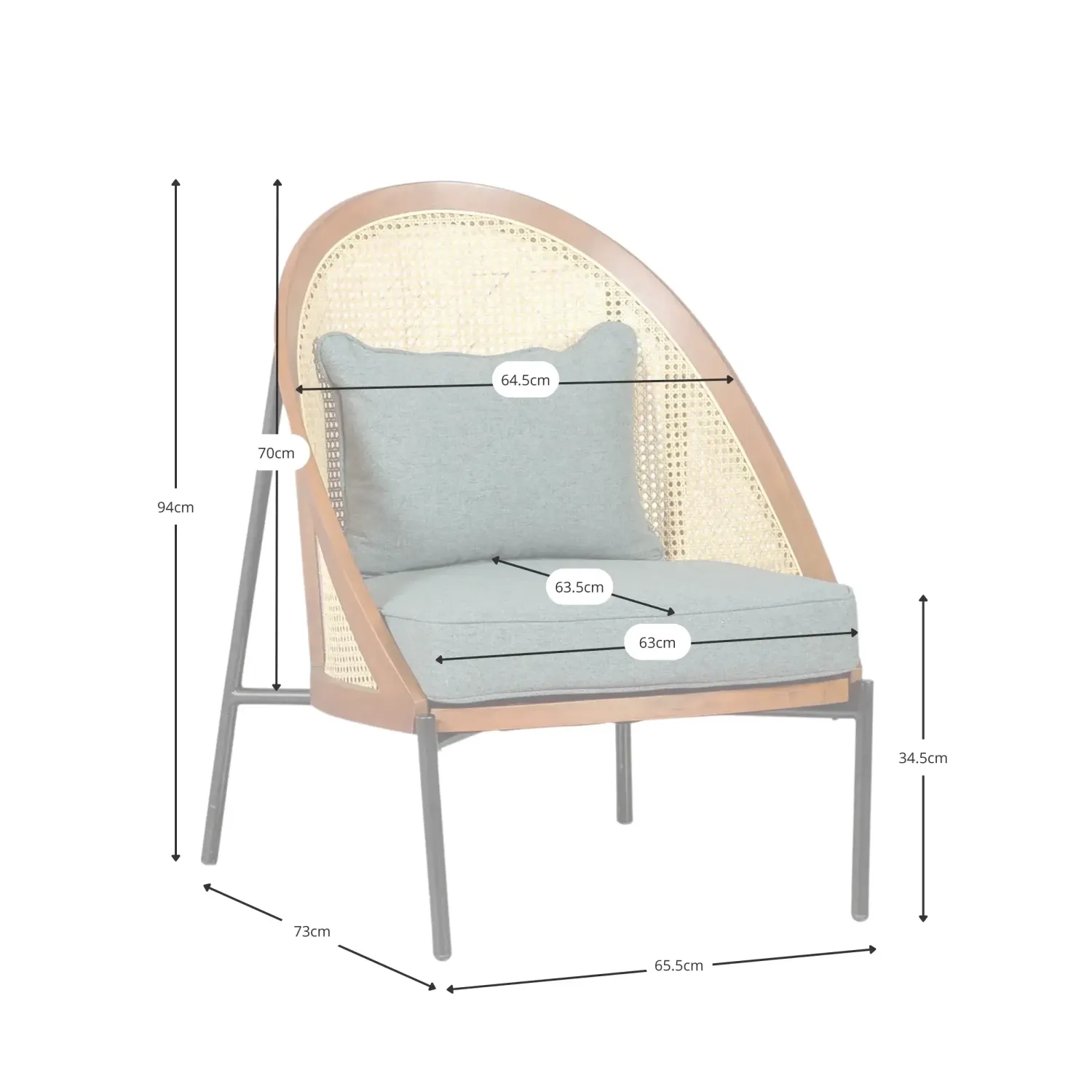 Sedia Robin in rattan naturale - Sedie in rattan - Mobilie Design