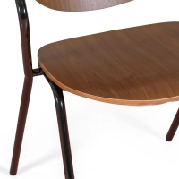 Sedia industriale Alpha in legno di noce - Sedie in legno - - Sedie - Industriale - Sedie Mobilie Design