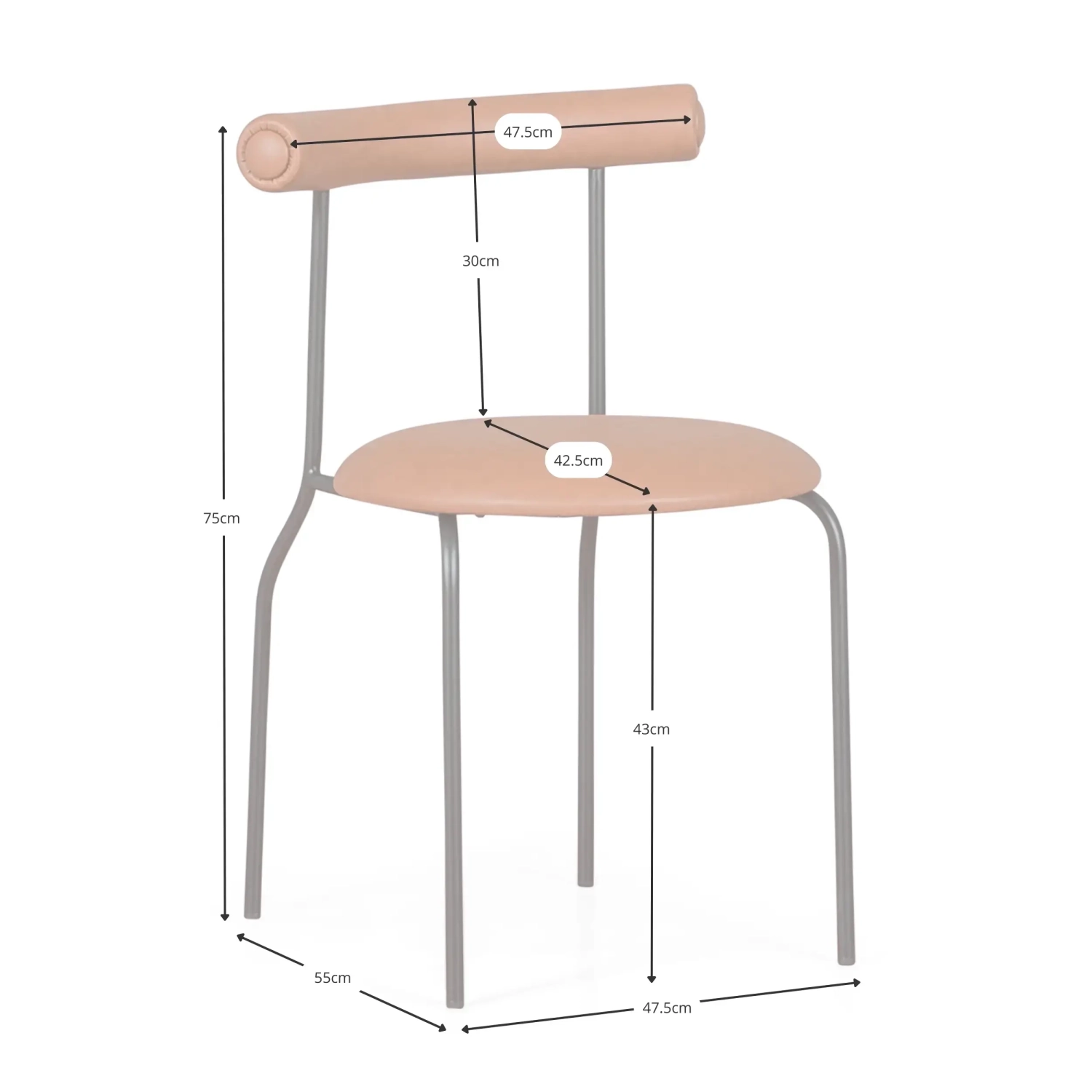 Industristol Elbow - Stoppade stolar Mobelarium