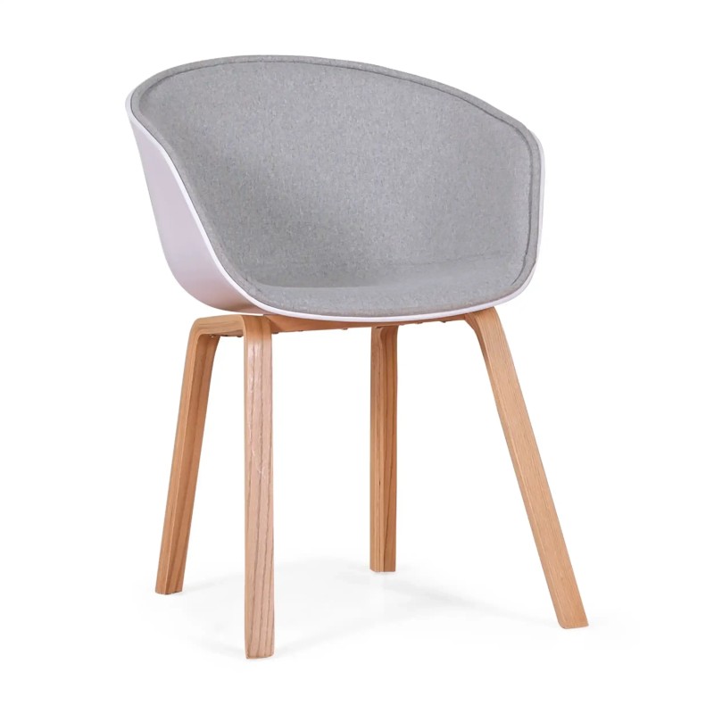 Silla Nórdica Daxer Tapizada en Algodón - Mueble Design