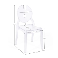 Silla Louisiana transparente para hostelería moderna - Mueble Design