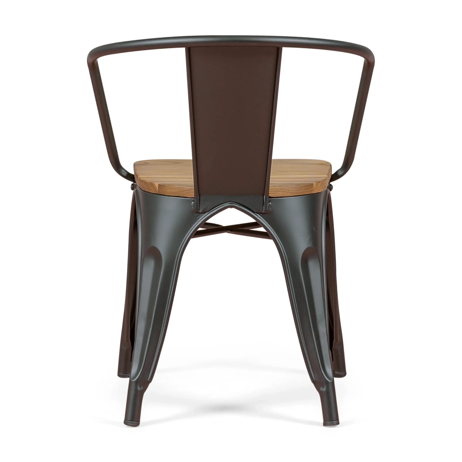 Bistro Arms Wood Chair | Teollinen tuoli käsinojilla ja puisella istuimella