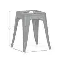 Stolička industrial Bistro 45CM Matt - Průmyslové židle a stoličky