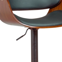 Sgabello Burrow Noce di sollevamento - Cuscino in similpelle nera - Stile Scandinavo