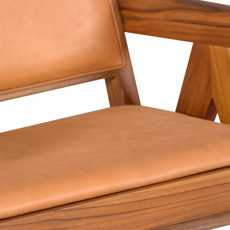 Lounge armchair Compass - Retro-vintage in Italian leather - Mueble Design