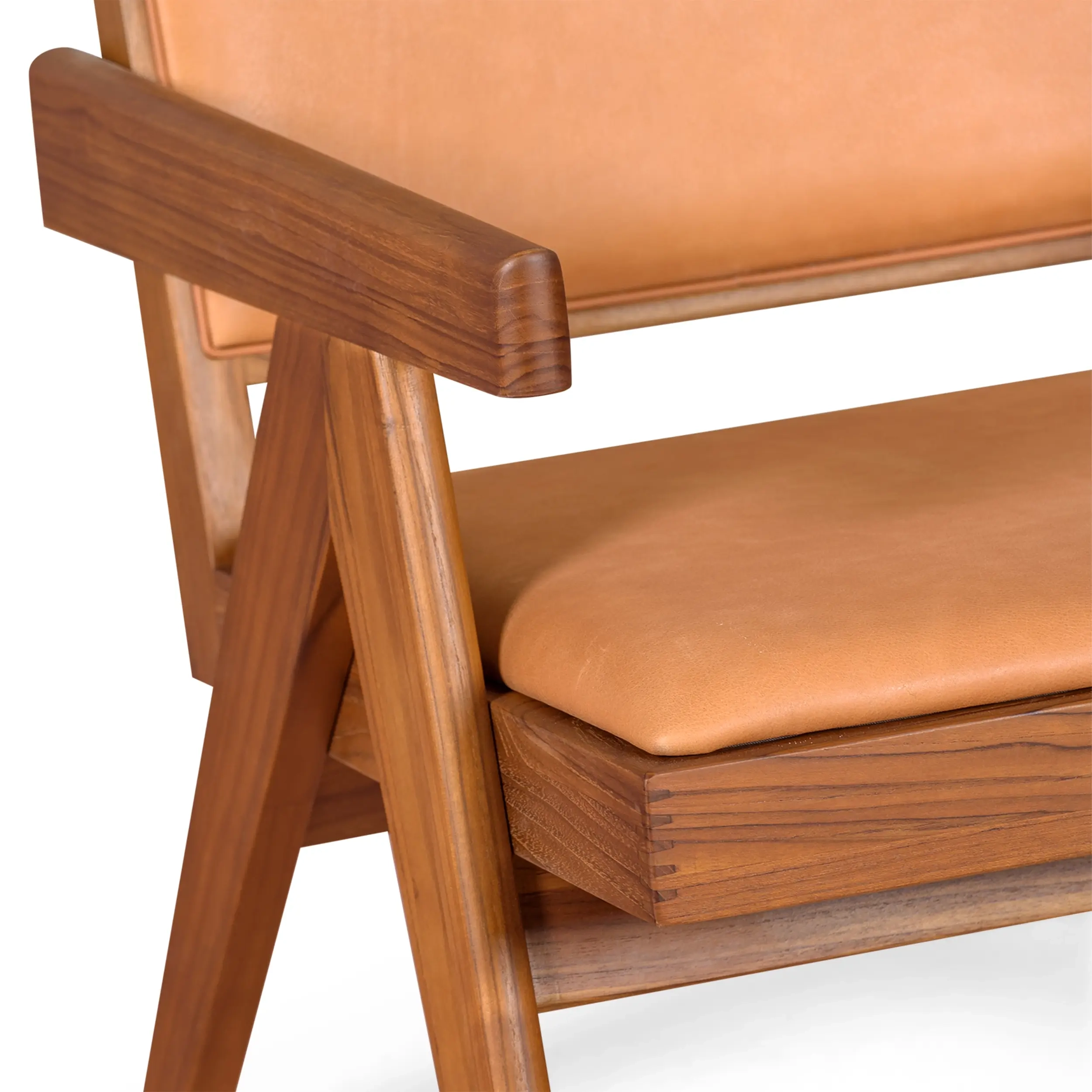 Poltrona lounge Compass - Retro-vintage in pelle italiana - - Mobilie Design