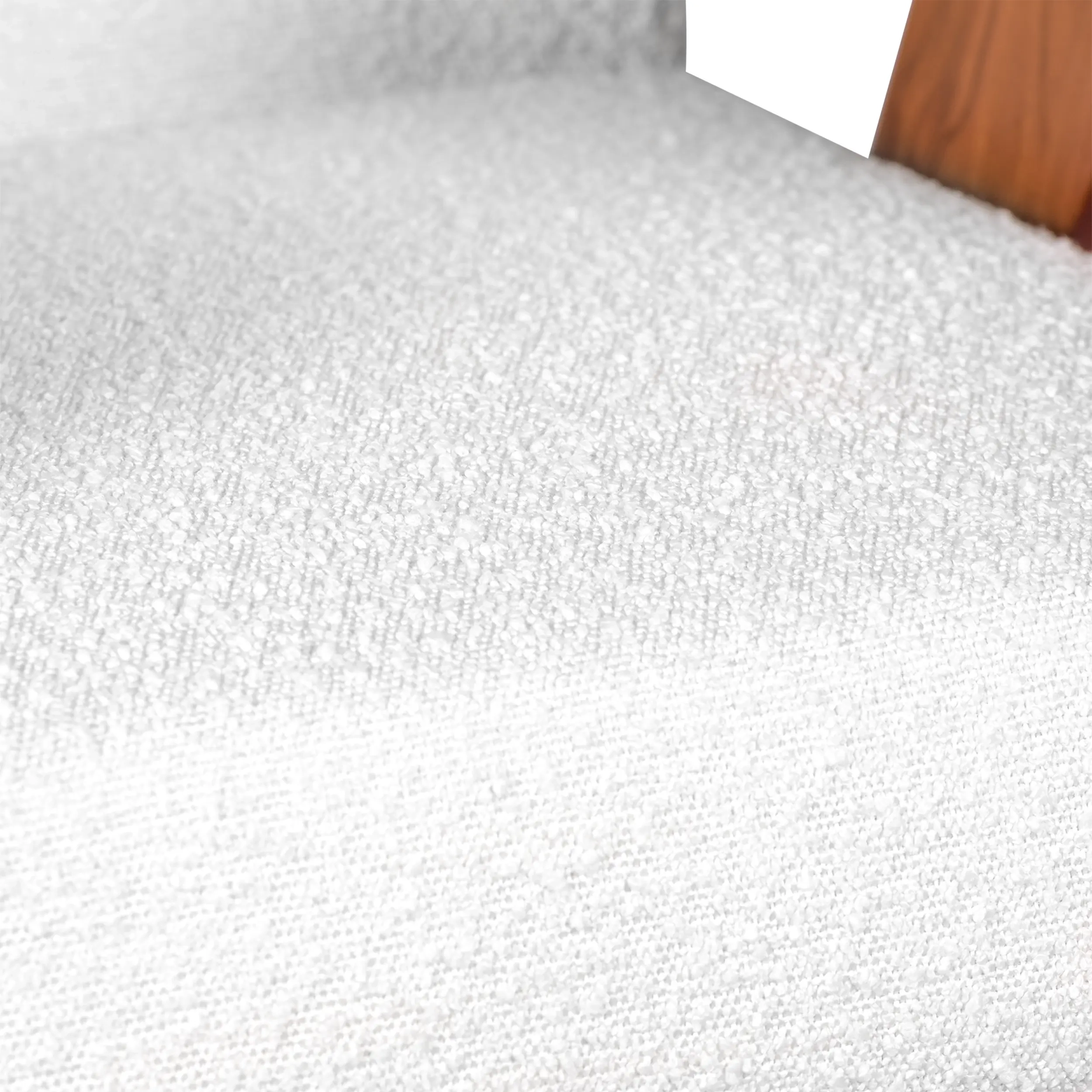 Poltrona lounge Confort Compass in legno e boucle - Mobilie Design