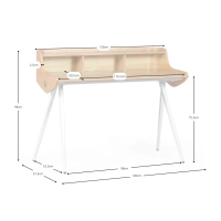 Table de bureau Oakland - Bois de chêne et design moderne - - Bois de chêne et design moderne Meubles Concept