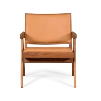 Lounge křeslo Compass - Retro-vintage v italské kůži - - Mobelarium