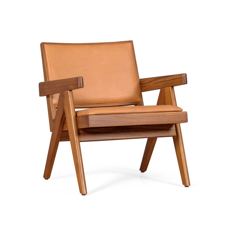 Cadeirão Compass - Retro-vintage em pele italiana - - Mueble Design