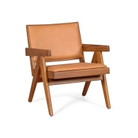 Poltrona lounge Compass - Retro-vintage in pelle italiana - - Mobilie Design