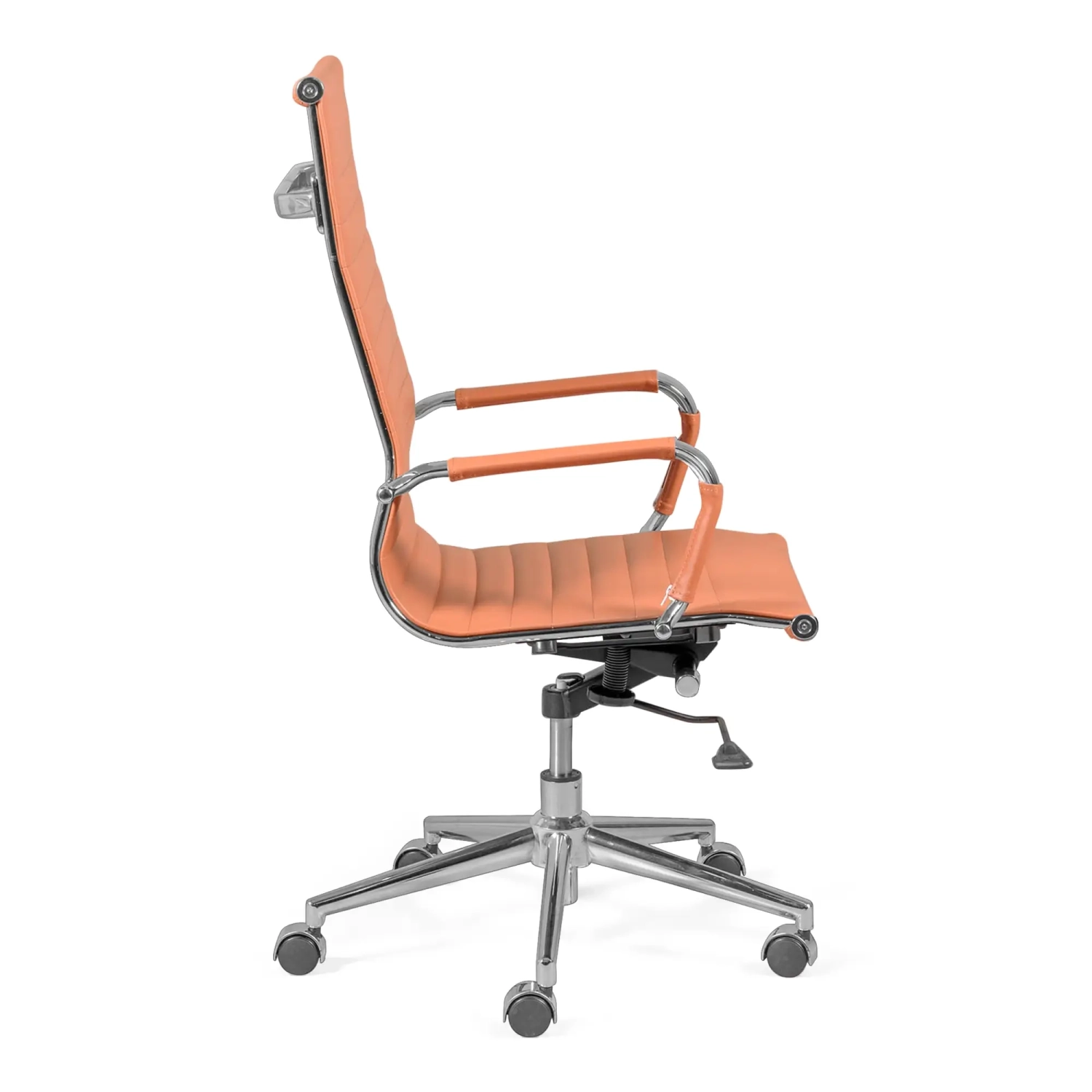 Kontorsstol med högt ryggstöd | Ergonomi och modern design i läderimitation