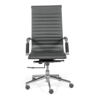 Kontorsstol med högt ryggstöd | Ergonomi och modern design i läderimitation