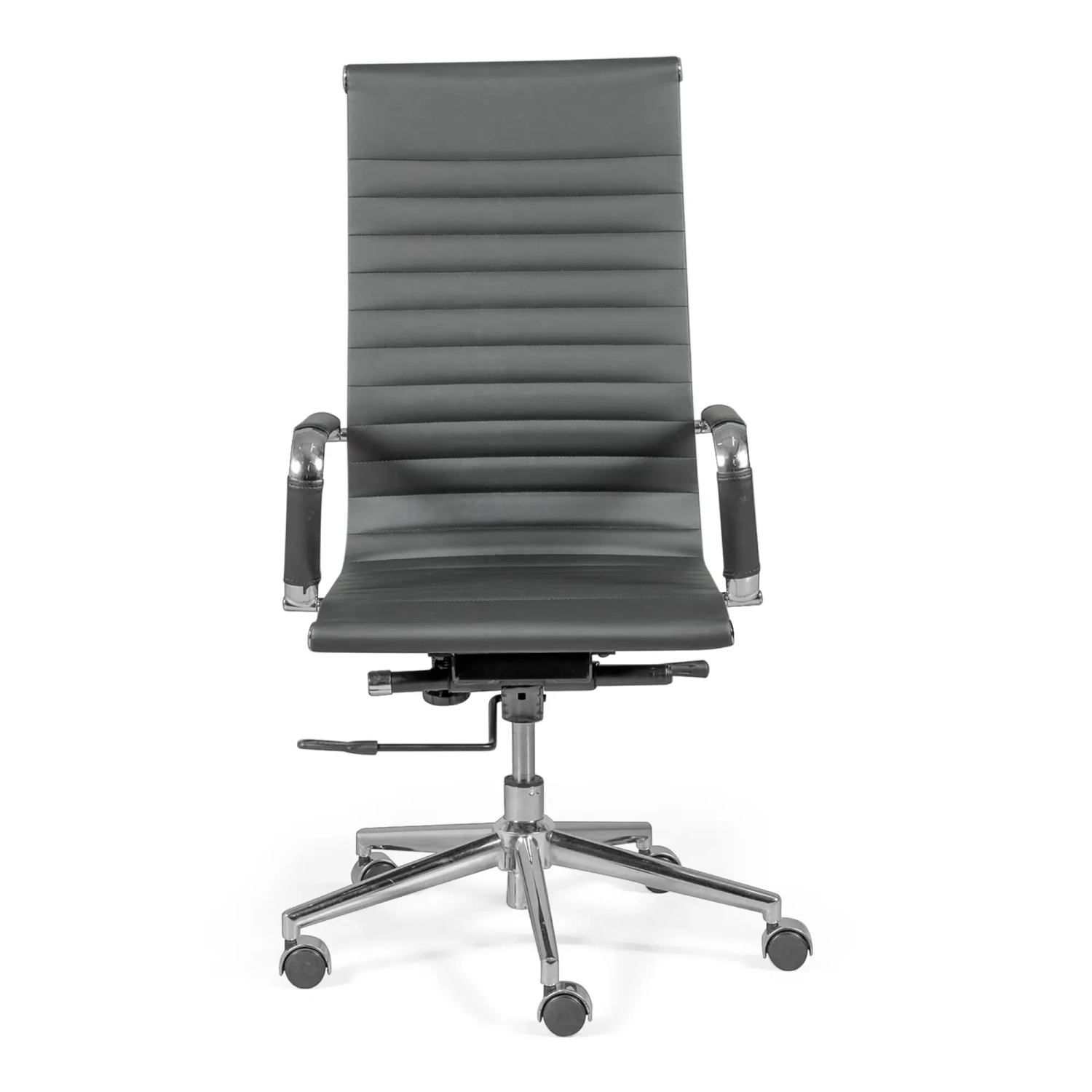 Cadeira de escritório de trabalho com encosto alto | Ergonomia e design moderno em imitação de pele