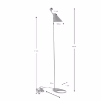 Lampadaire Jhon | Design inspiré d'Arne Jacobsen en acier