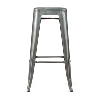 Hocker industriell Bistro 76 cm | Blankstahl stapelbar
