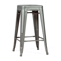 Stool industrial Bistro 66 cm | Steel stackable glossy or mat steel
