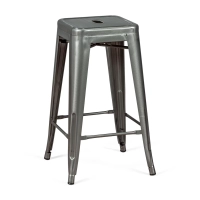 Stool industrial Bistro 66 cm | Steel stackable glossy or mat steel