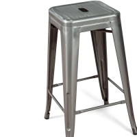 Stool industrial Bistro 66 cm | Steel stackable glossy or mat steel