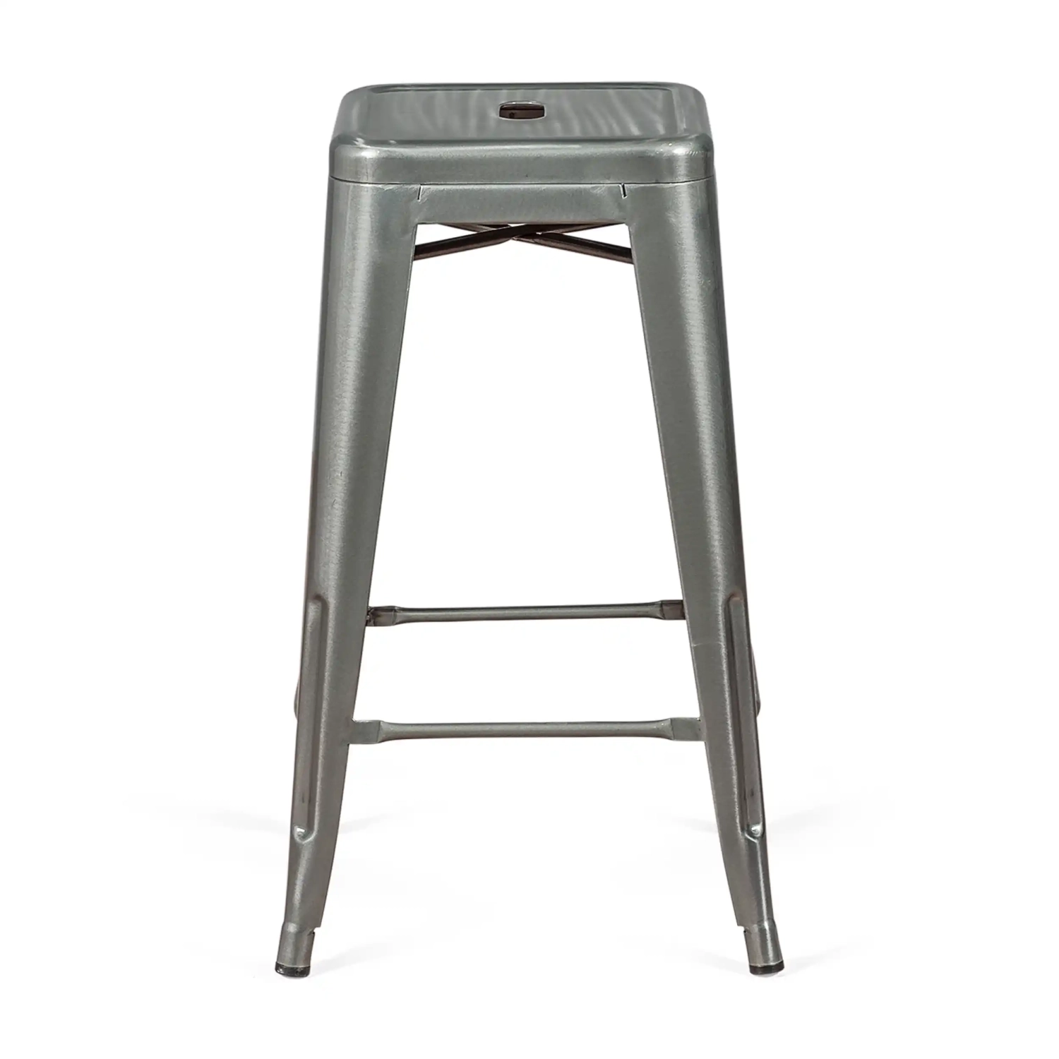 Stool industrial Bistro 66 cm | Steel stackable glossy or mat steel