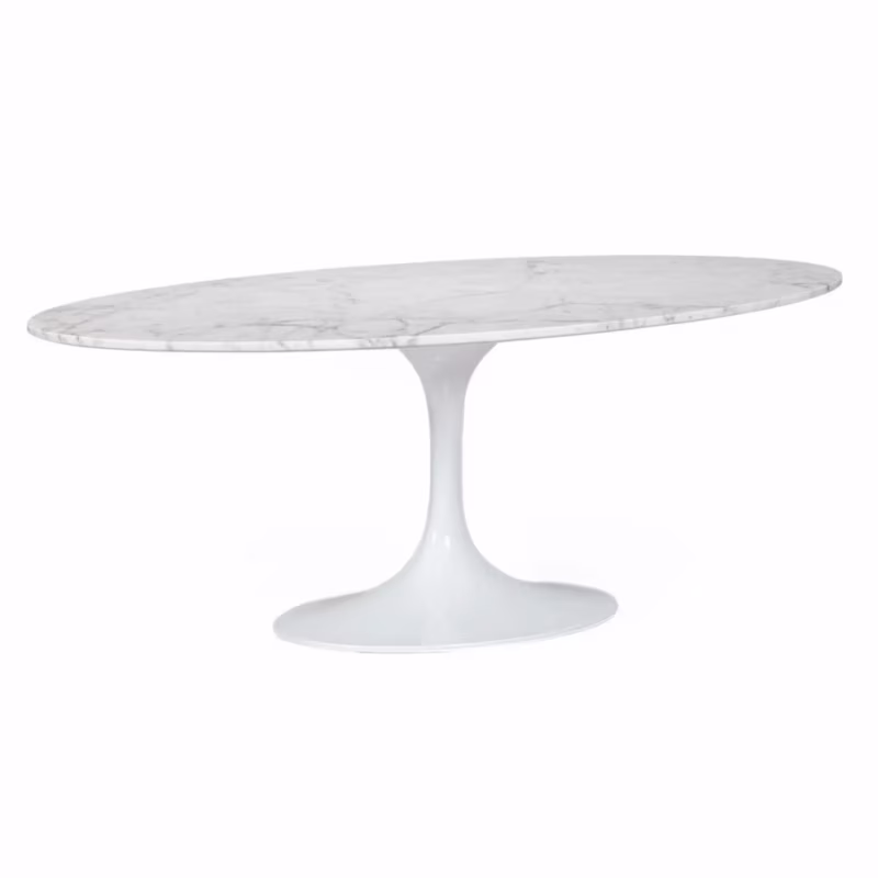 Tavolo ovale Tulip 199 cm Marmo di Carrara | Saarinen Design per sale da pranzo di lusso