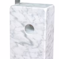 Lustre Manhattan em aço e mármore de Carrara | Iluminação de design moderno