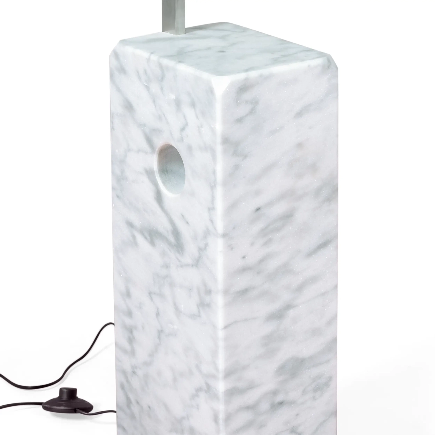 Manhattan kroonluchter in staal en Carrara marmer | Moderne designverlichting