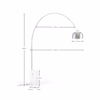 Lustre Manhattan em aço e mármore de Carrara | Iluminação de design moderno