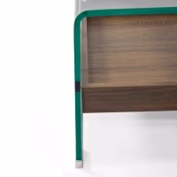 Tavolino Pot : Vetro temperato con cassetto in legno