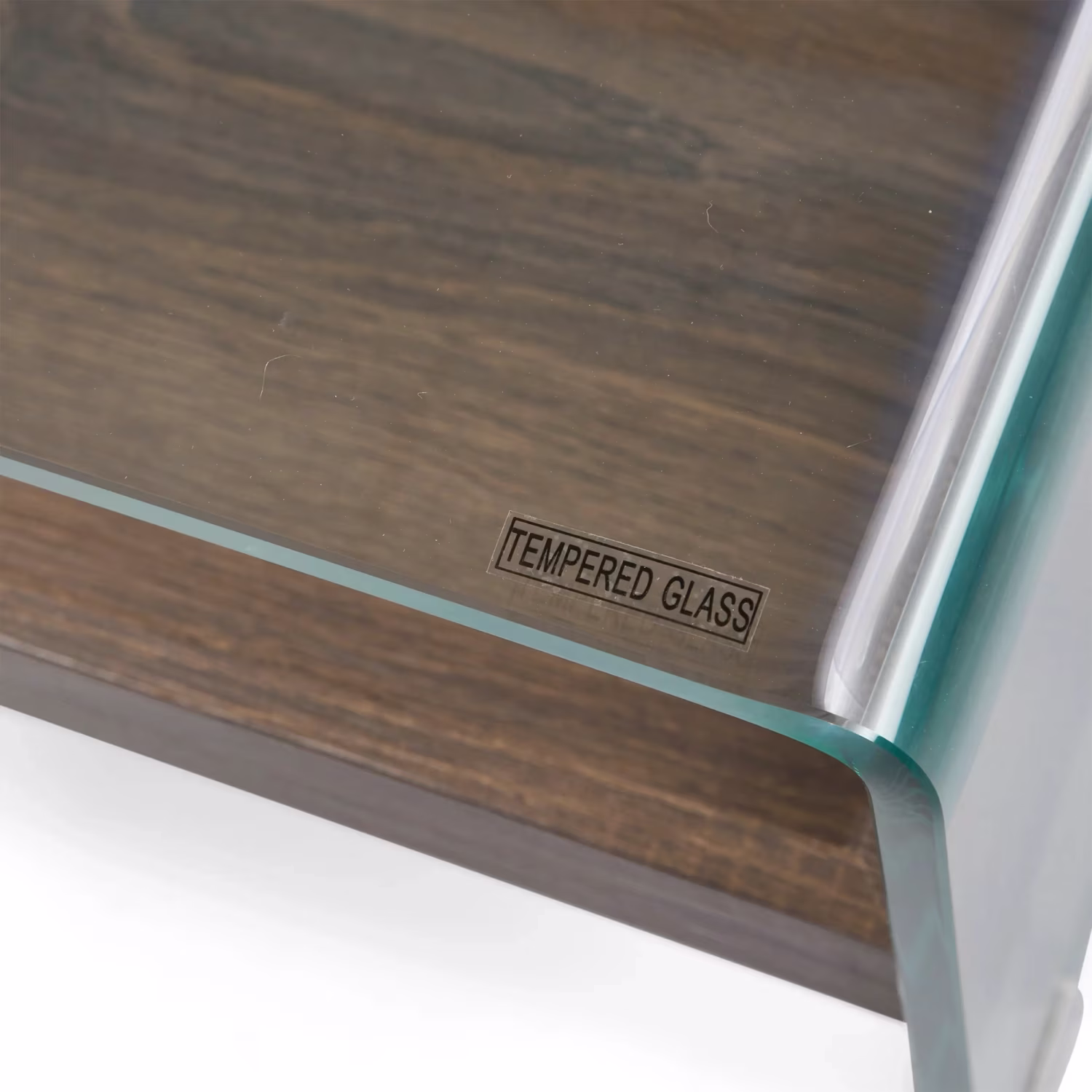 Tavolino Pot : Vetro temperato con cassetto in legno