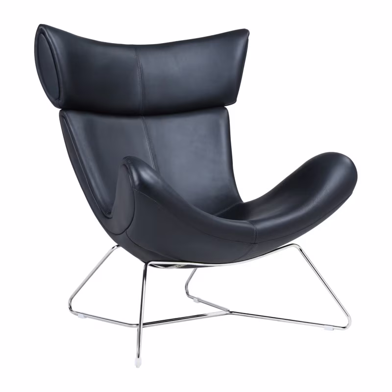 Sedia Emola in pelle italiana: poltrona moderna dal design pregiato