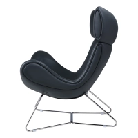 Emola Stol i italienskt läder : Modern fåtölj i premiumdesign