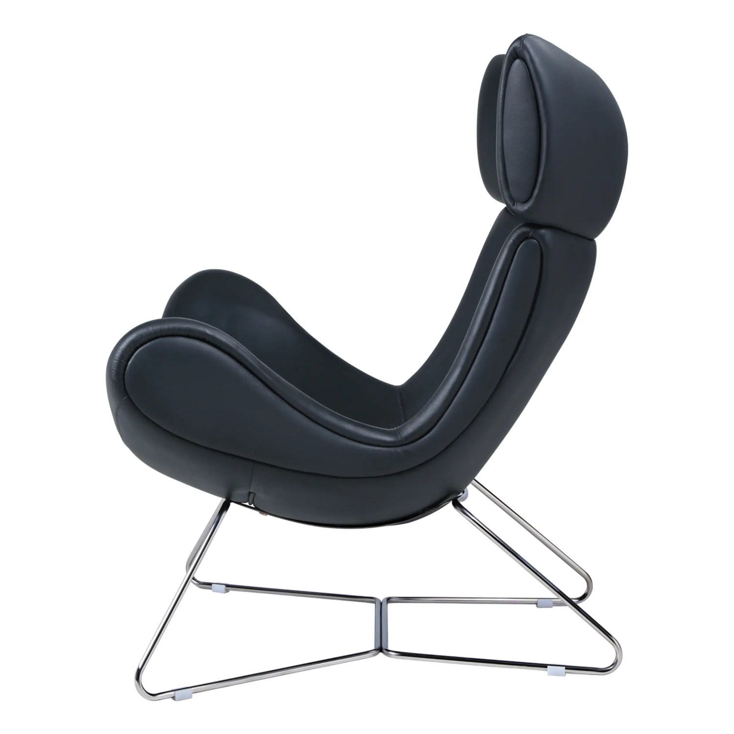 Sedia Emola in pelle italiana: poltrona moderna dal design pregiato