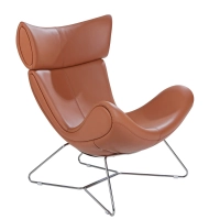 Emola Stol i italienskt läder : Modern fåtölj i premiumdesign