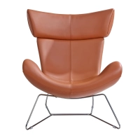 Emola Cadeira em pele italiana: poltrona moderna com design de alta qualidade