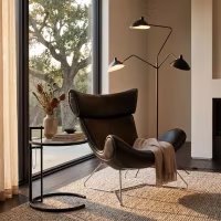 Sedia Emola in pelle italiana: poltrona moderna dal design pregiato