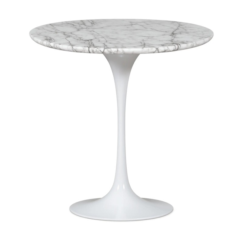 Inspiration Beistelltisch Tulip Side Carrara Marmor Ø50 cm | Mobelarium