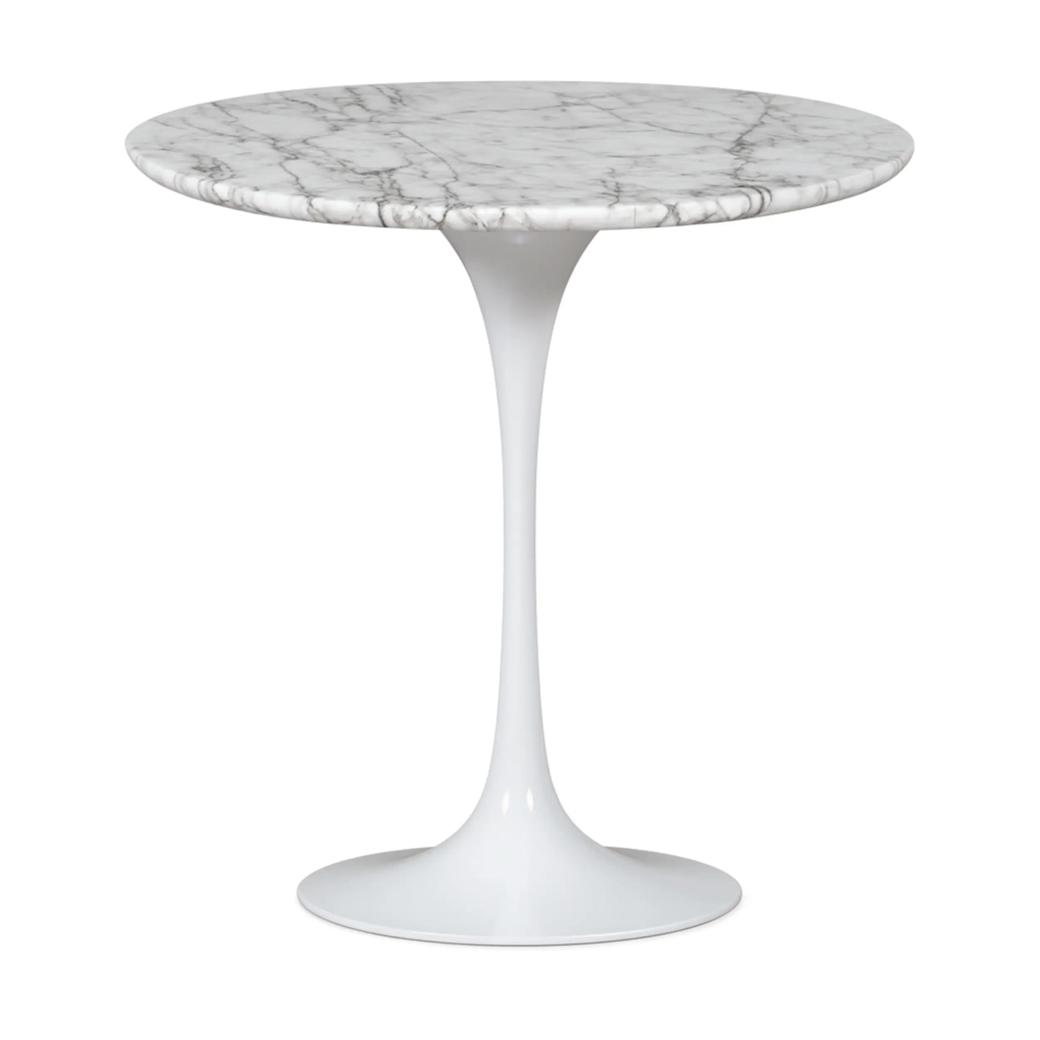 Inspiration Sivupöytä Tulip Sivupöytä Carrara Marble Ø50 cm | Mobelarium