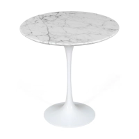 Inspiración Mesa Auxiliar Tulip Side Mármol Carrara Ø50 cm | Mueble Design