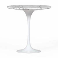 Inspiración Mesa Auxiliar Tulip Side Mármol Carrara Ø50 cm | Mueble Design