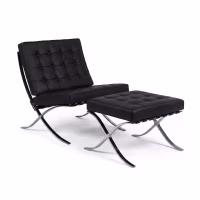 Inspirazione Sedia Berlin con Ottoman in Ecopelle - MobilieDesign