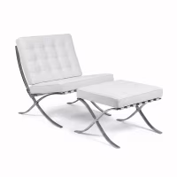 Inspirazione Sedia Berlin con Ottoman in Ecopelle - MobilieDesign
