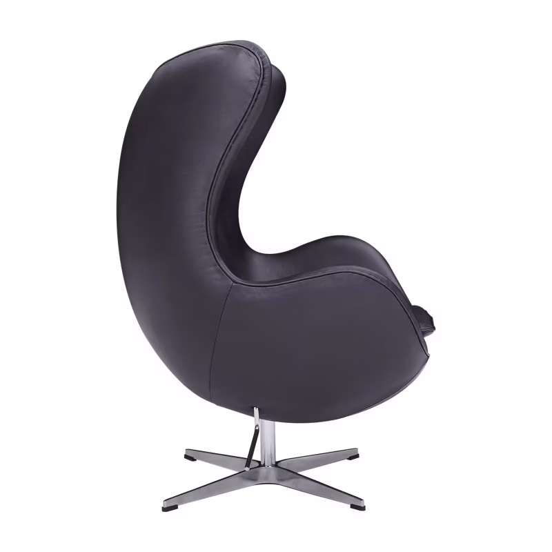 Ispirazione di Egg Chair di Pelle - Poltrona da Disegno Premium - Mobilie Design