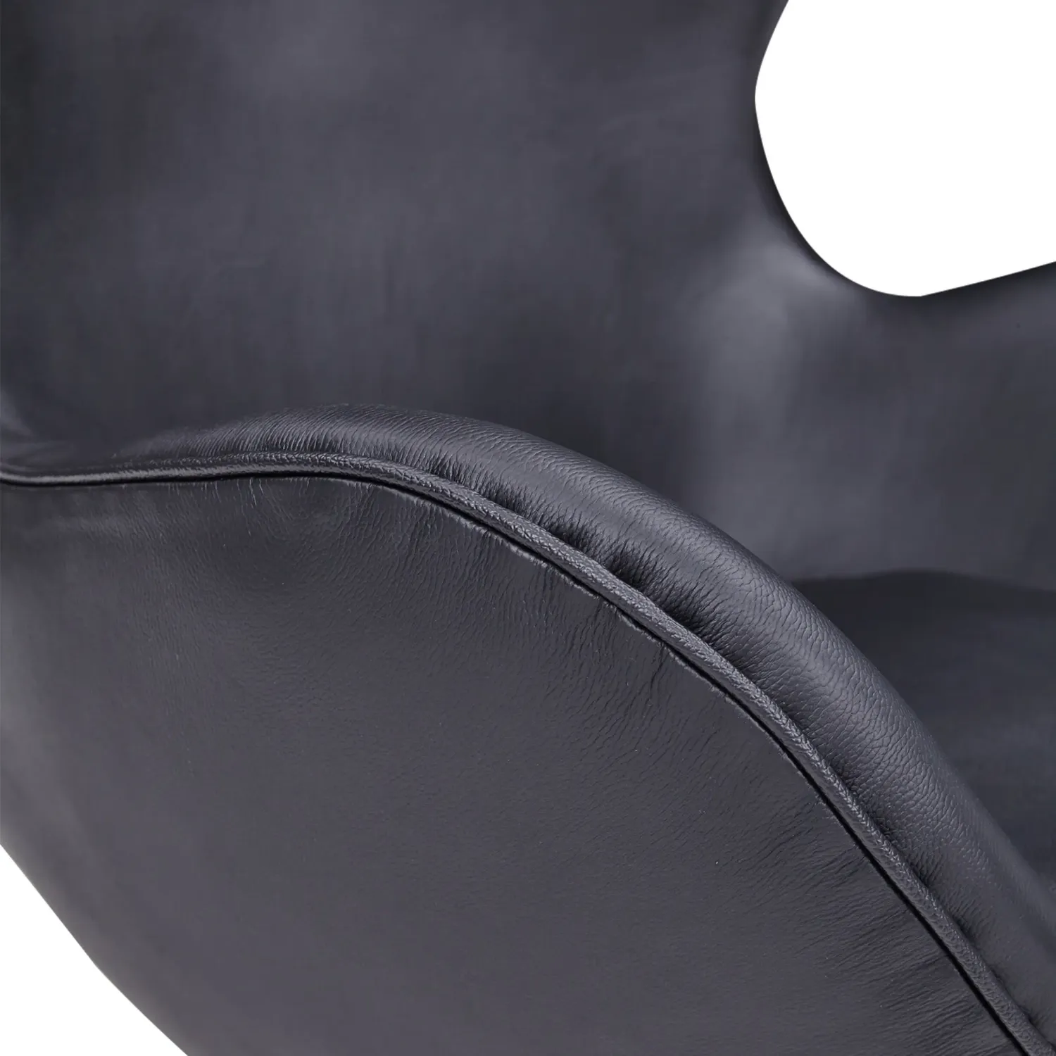 Ispirazione di Egg Chair di Pelle - Poltrona da Disegno Premium - Mobilie Design