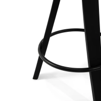 Sgabello Design Deco con sedile in faggio e similpelle
