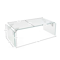 Coffee table in tempered glass | Dresden