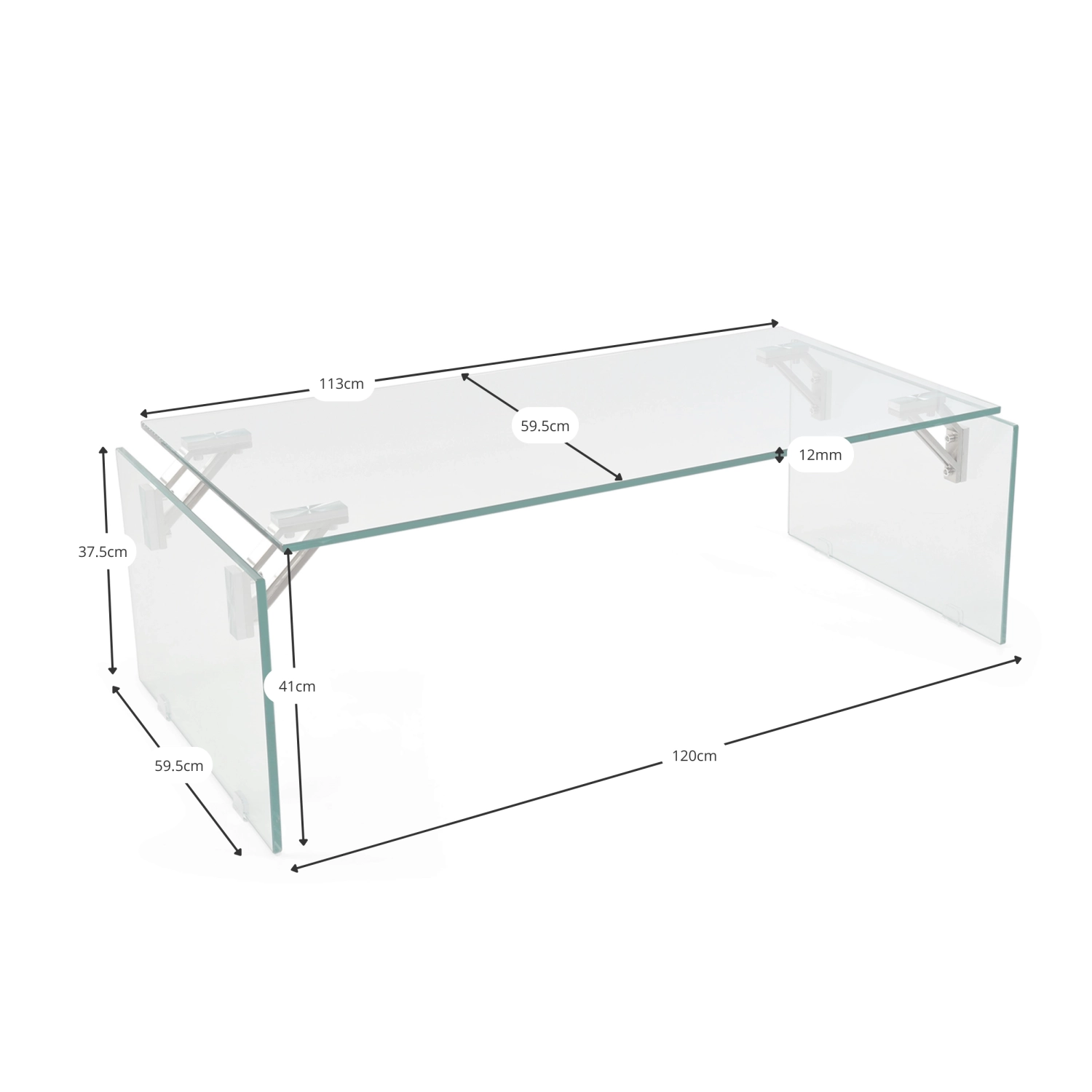Coffee table in tempered glass | Dresden